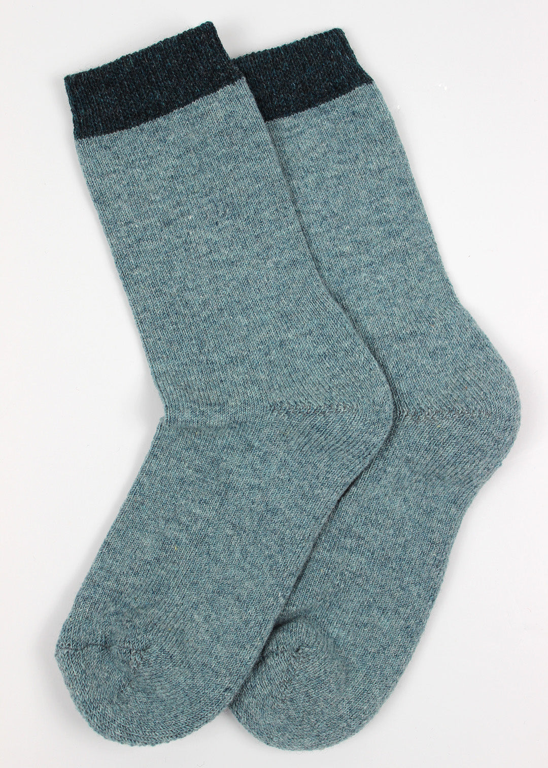 Duck egg blue lambswool socks knitted in Scotland