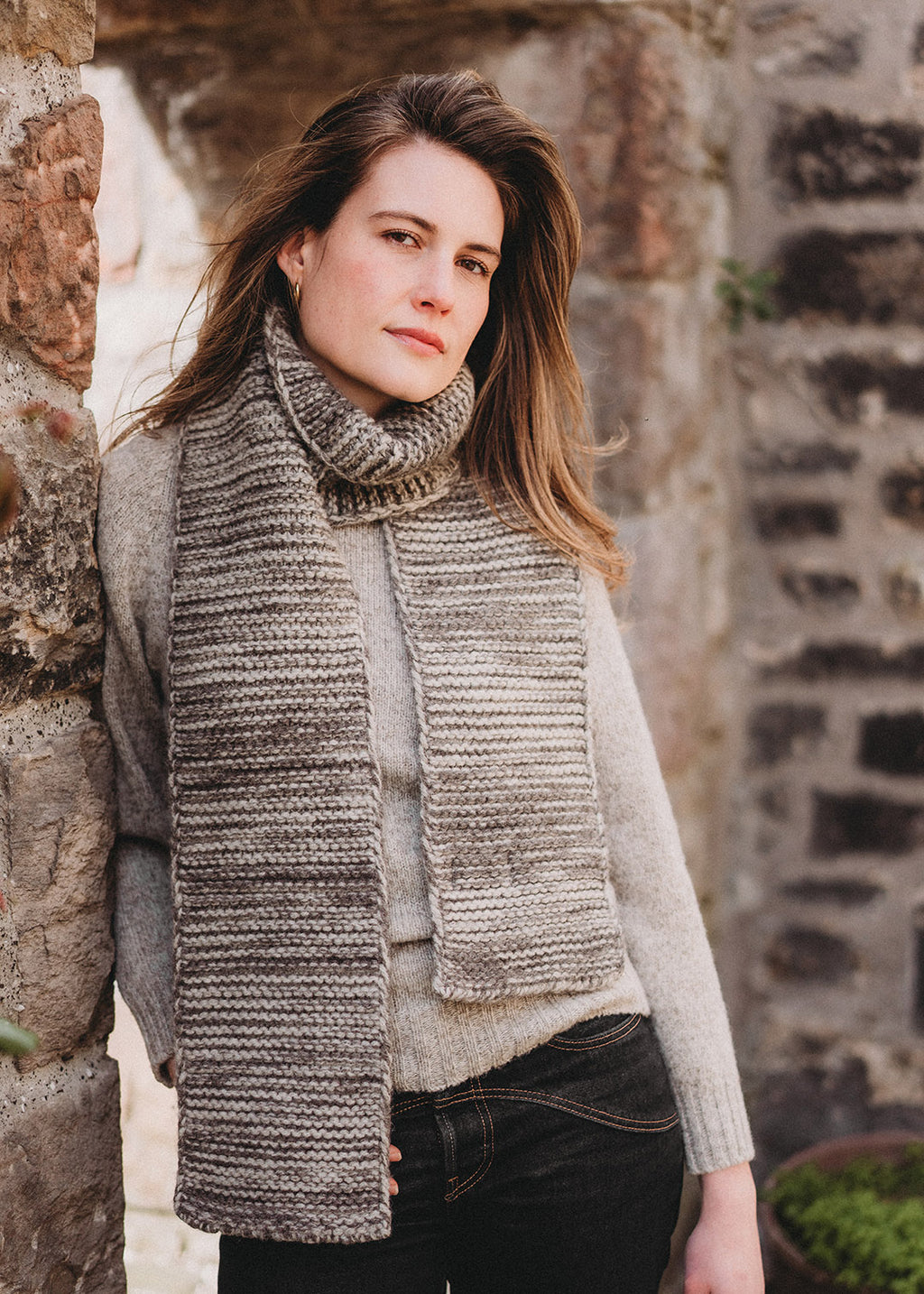 Weir Scarf Grey Marl