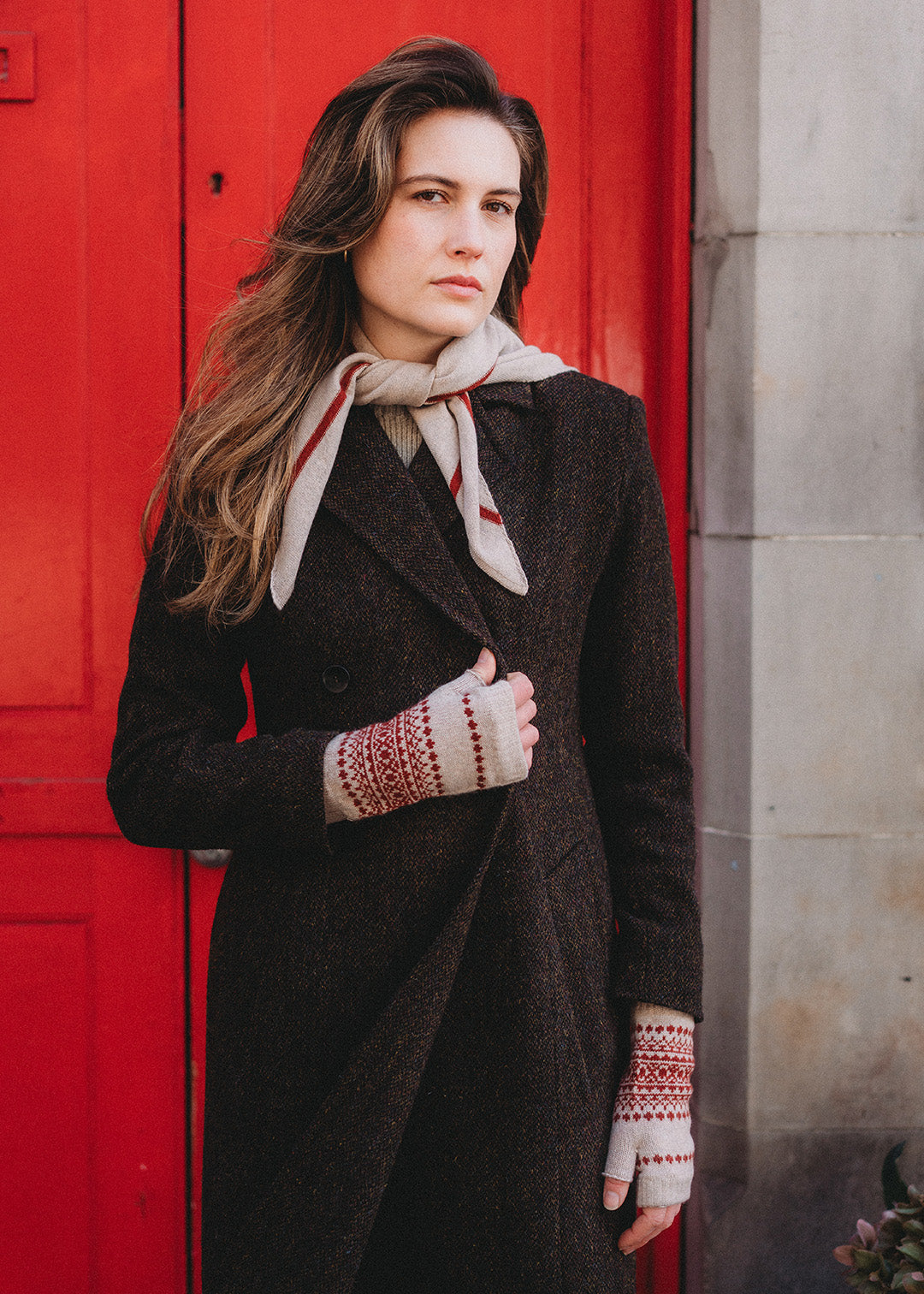 Cashmere Fair Isle Wrist Warmers