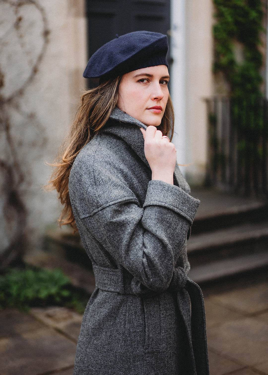 Cashmere Beret Navy