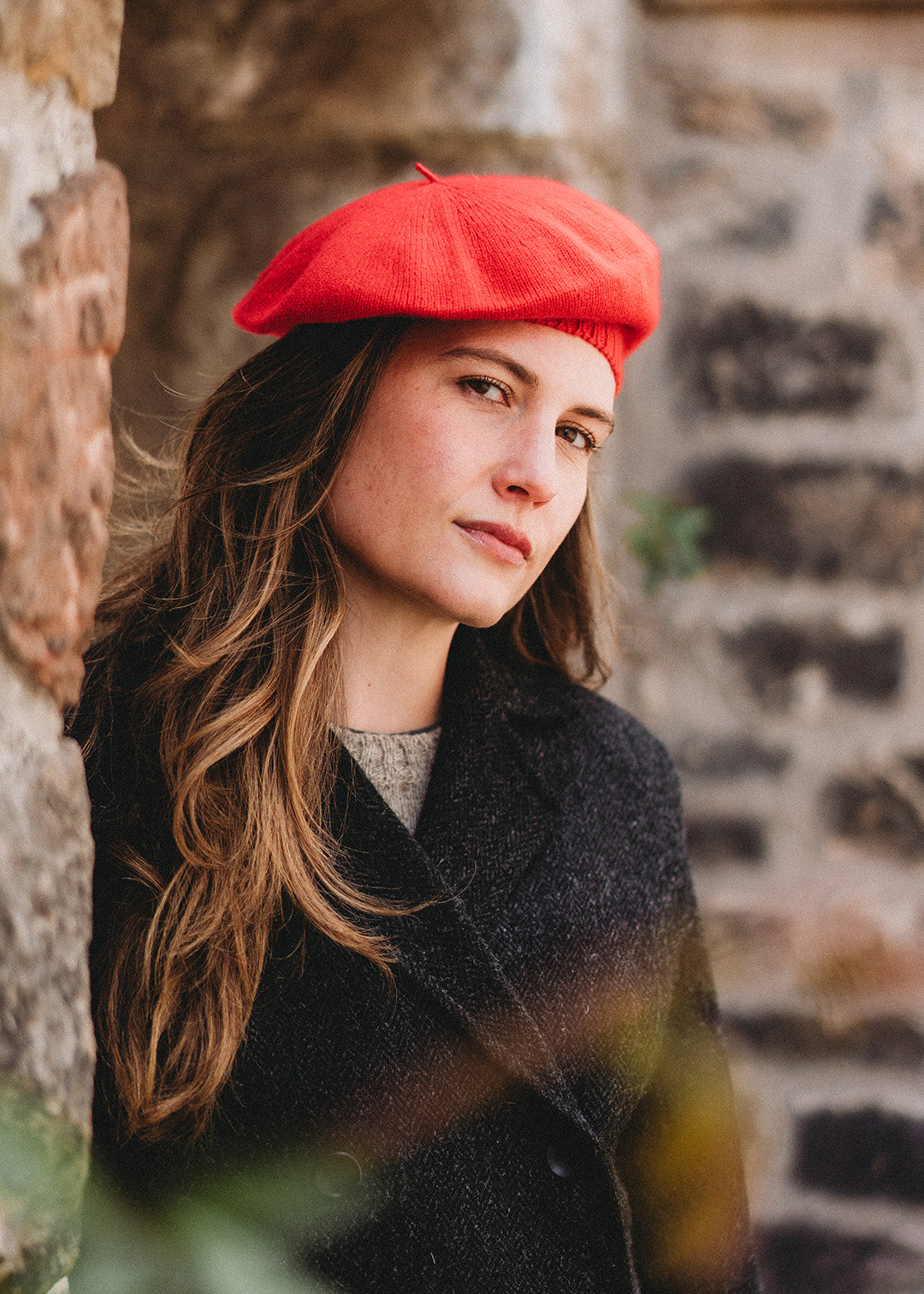 Cashmere Beret Red
