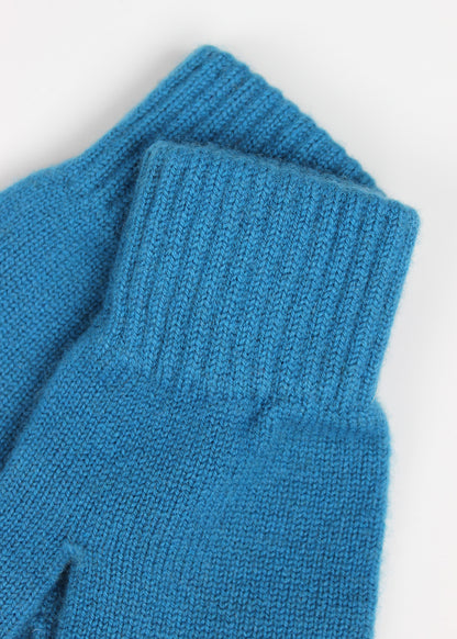 Cashmere gloves in petrol colour. Scottish Textiles Showcase. 