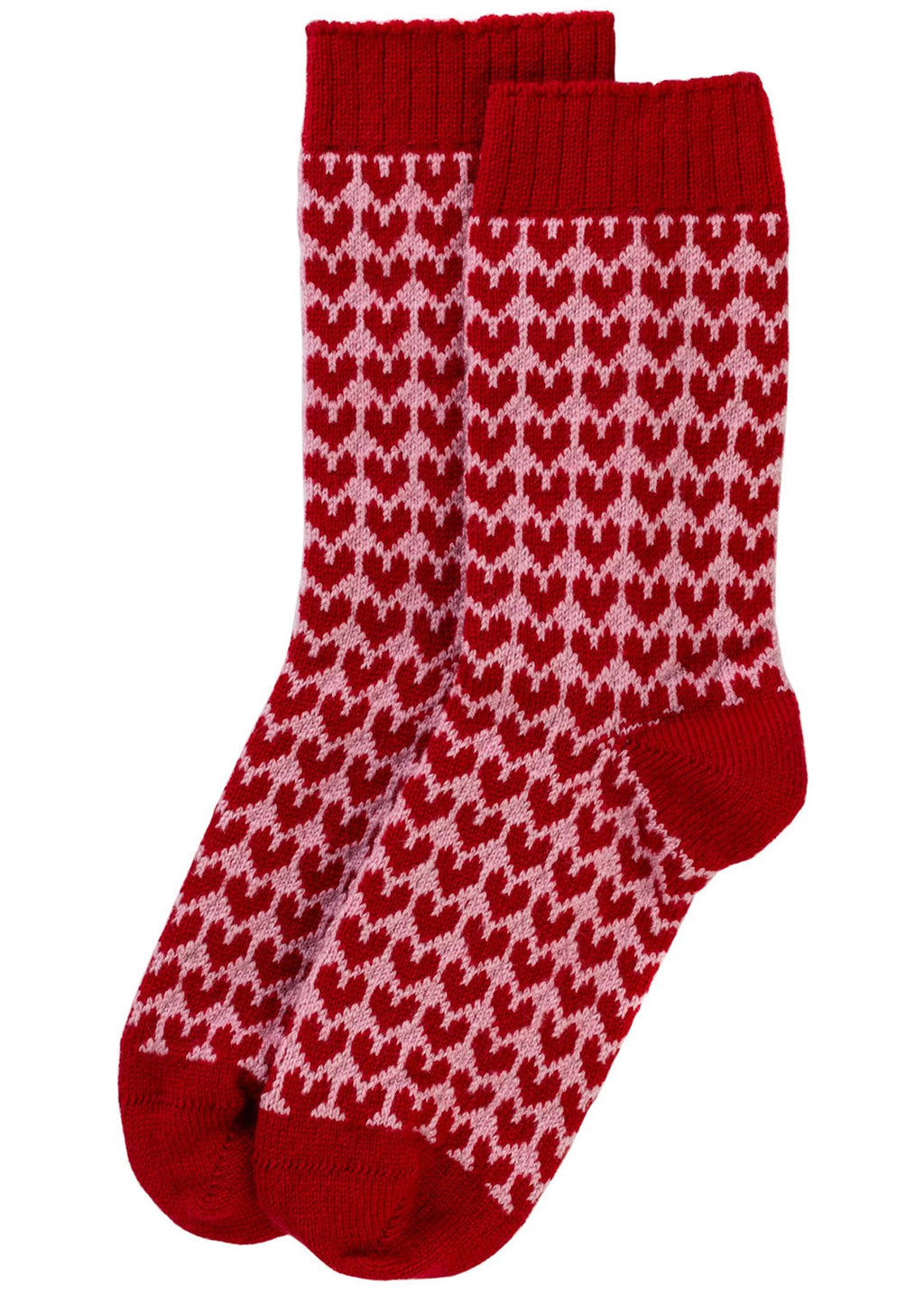 Cashmere Bed Socks Hearts