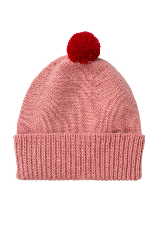 Children's Dusky Pink Cashmere Beanie