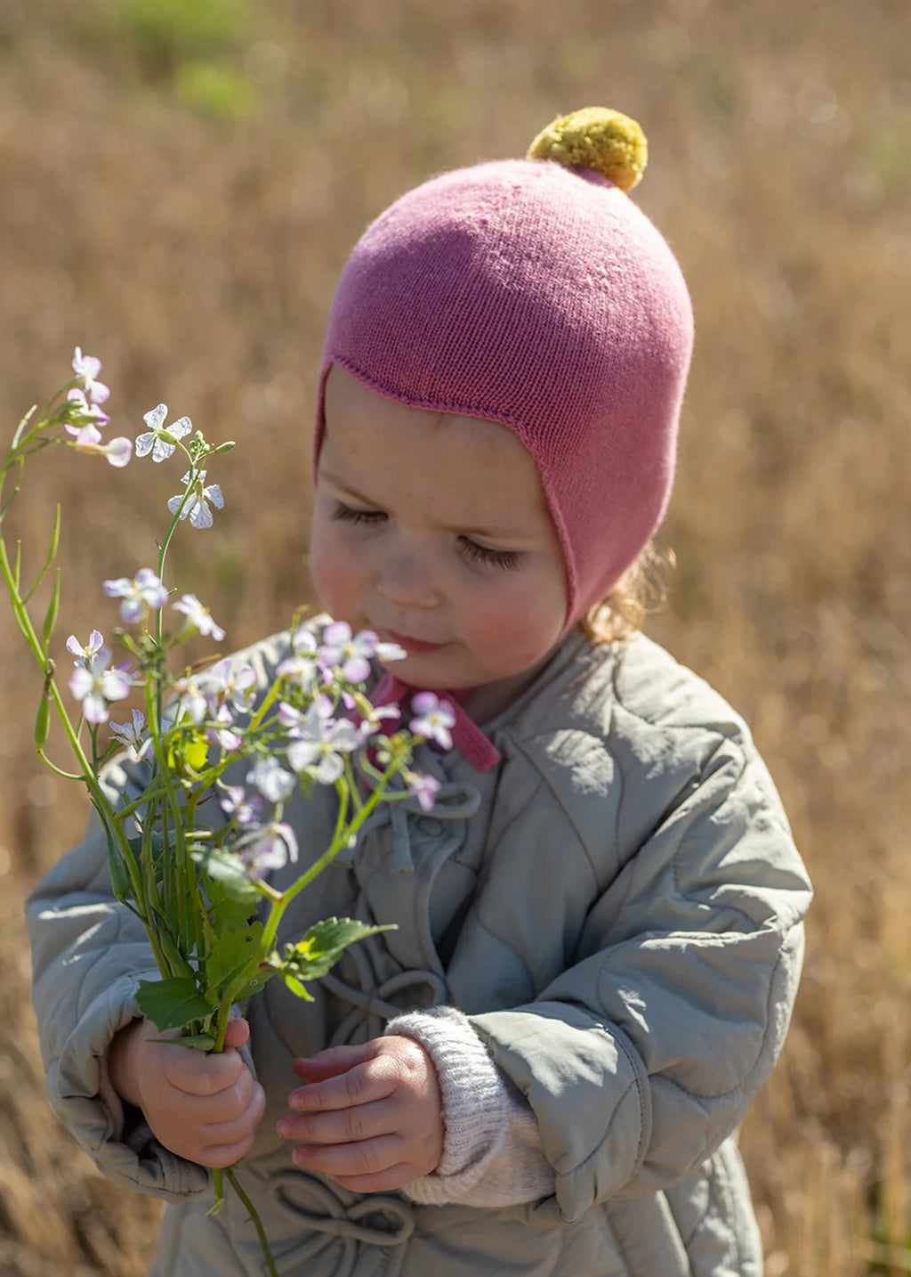 Cashmere Baby Bonnet Rose