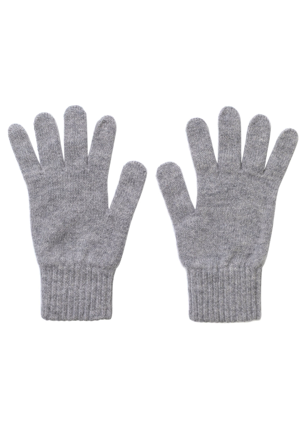 Pair of gray gloves on a white background