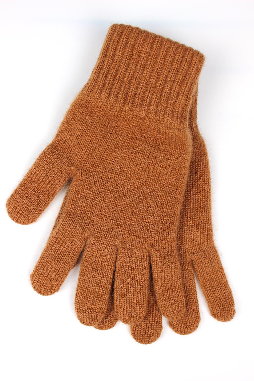 Cashmere gloves in orange shades cinnamon, ginger and pumpkin. Knitted in the Scottish borders