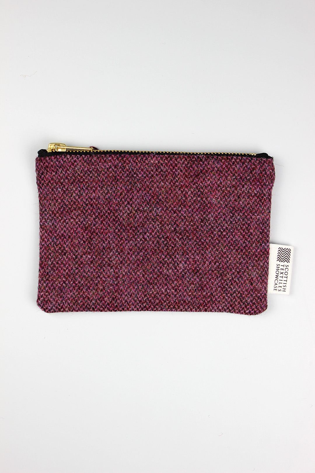 Tweed coin purse in Berry.