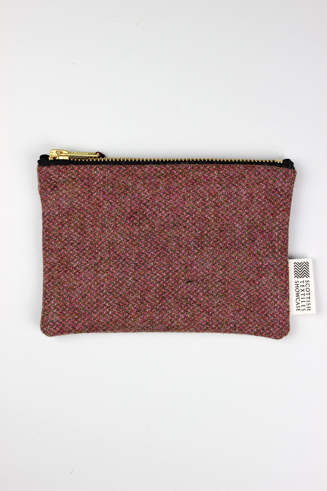 Tweed coin purse in Rose.