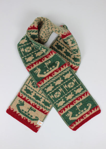 Shetland Mini Scarf Green