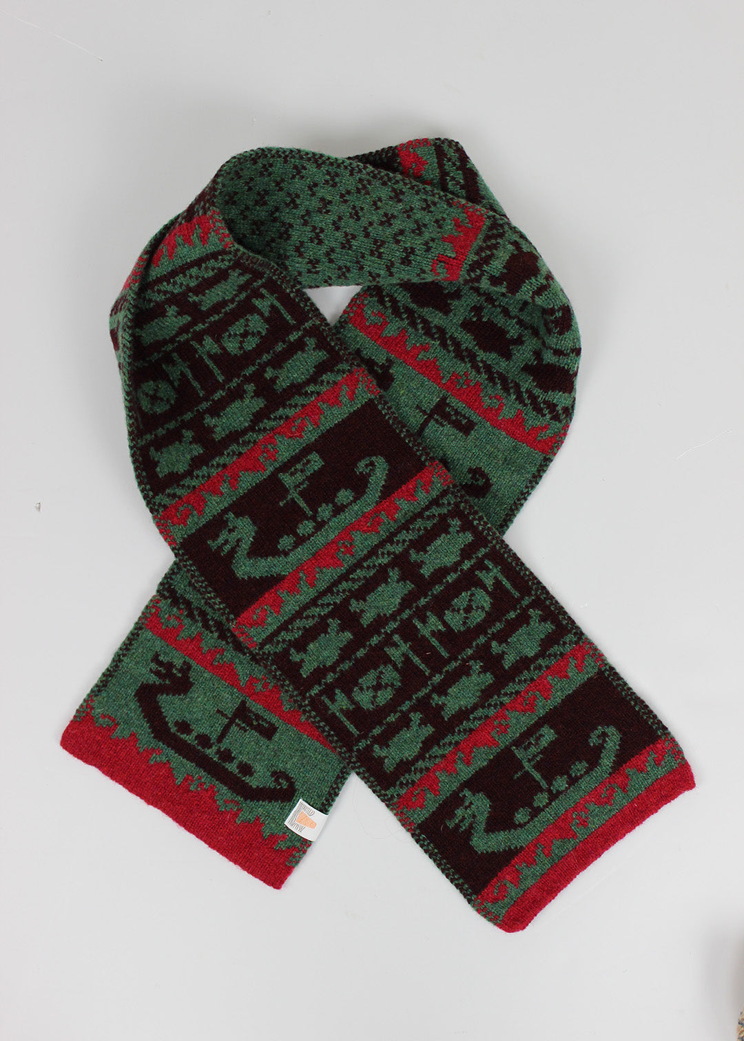 Shetland Mini Scarf Green