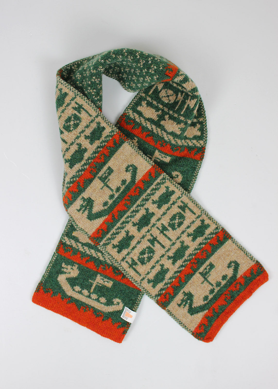 Shetland Mini Scarf Green