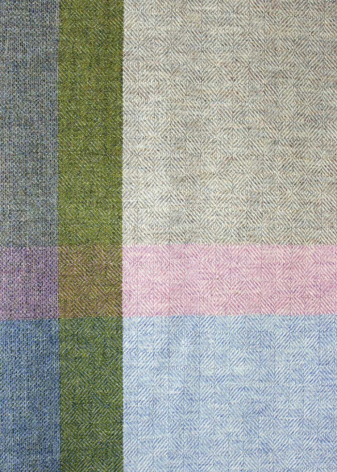 Wool throw with pastel check. Scottish Textiles Showcase.