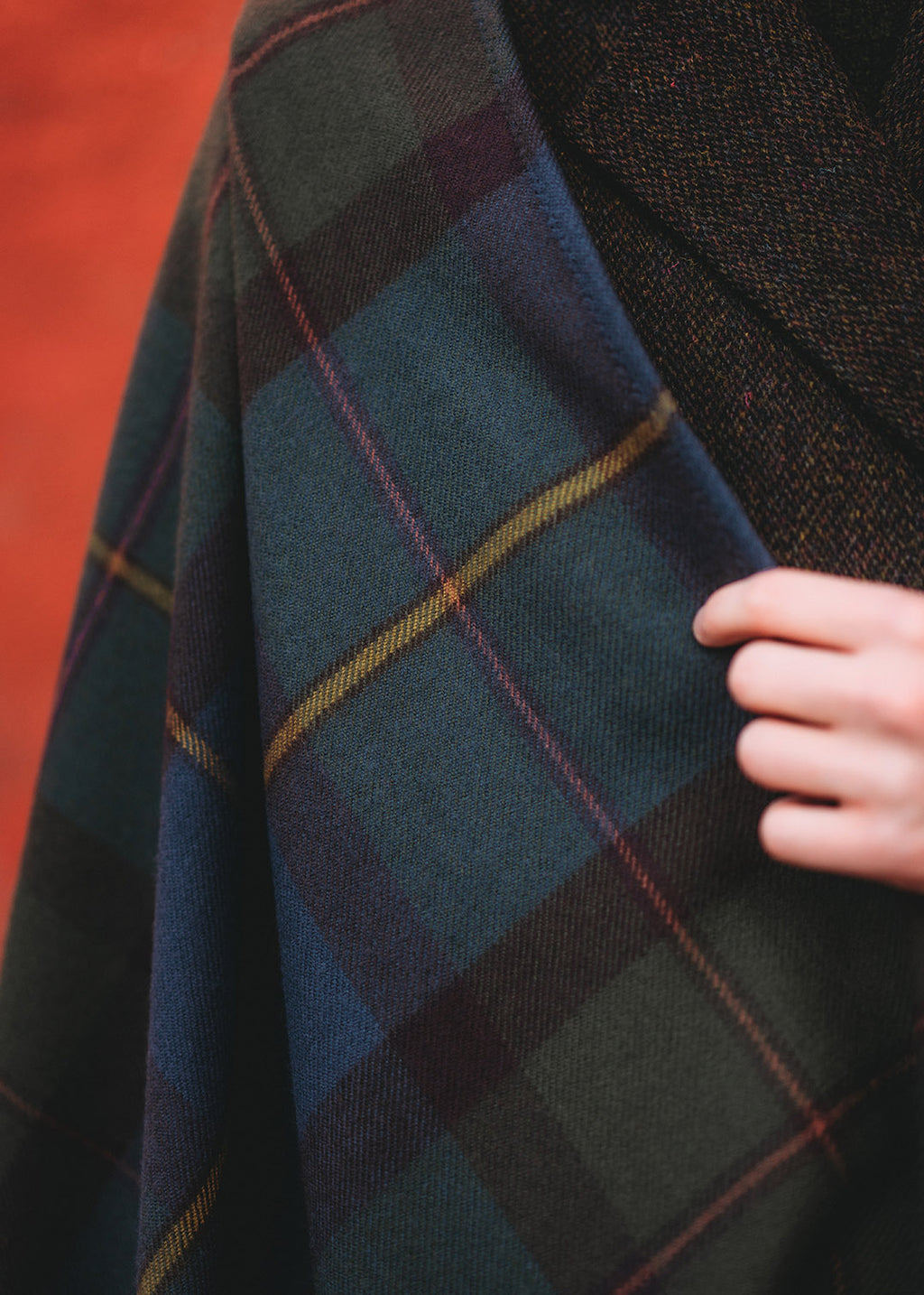 MacLeod of Harris tartan lambswool serape.