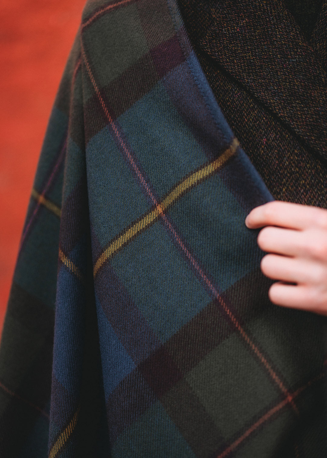MacLeod of Harris tartan lambswool serape.