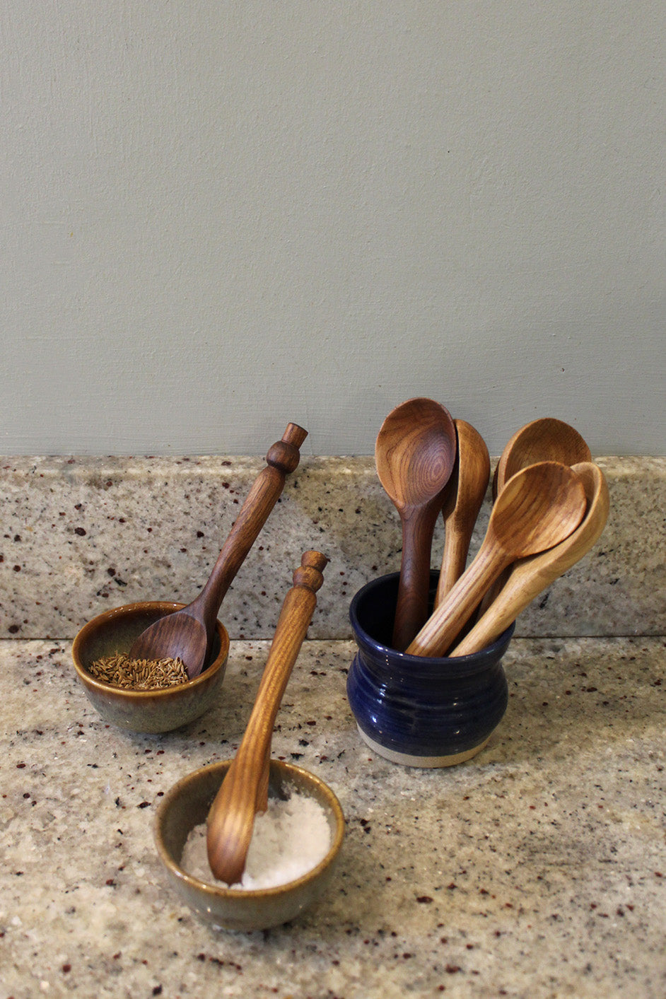  Spice spoons hand carved in Fife. Scottish Textiles Showcase