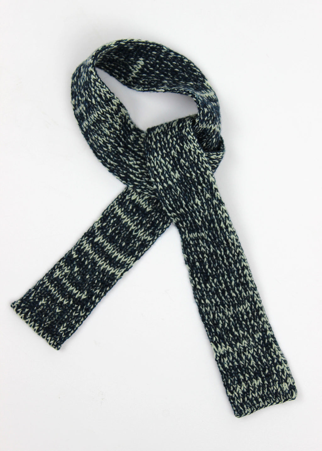Knitted Tie Scarf Blue