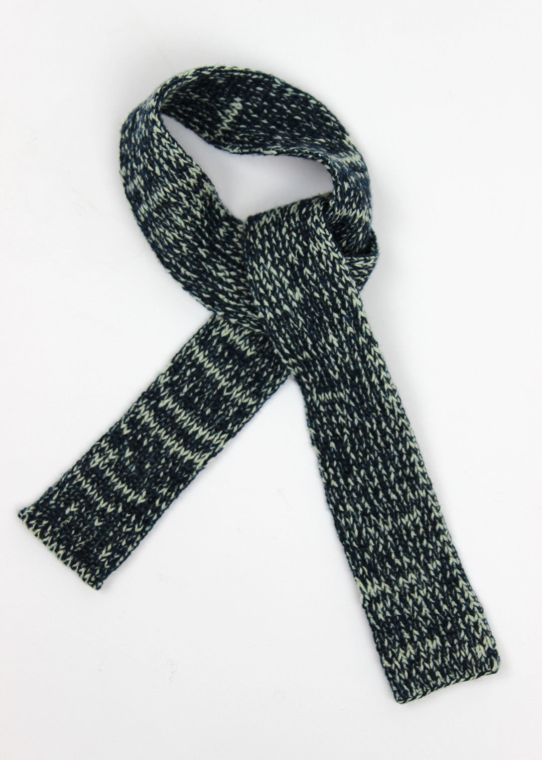 Knitted Tie Scarf Blue