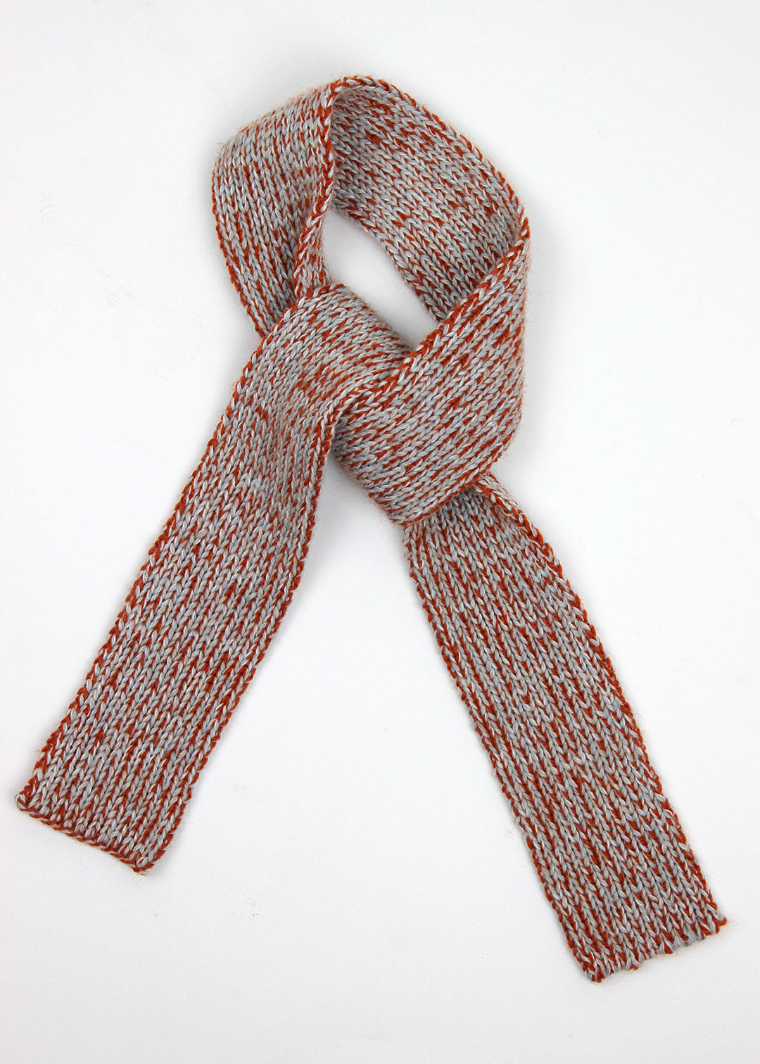 Knitted Tie Scarf Rust