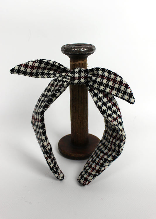 Tweed headband with bow. Scottish Textiles Showcase.