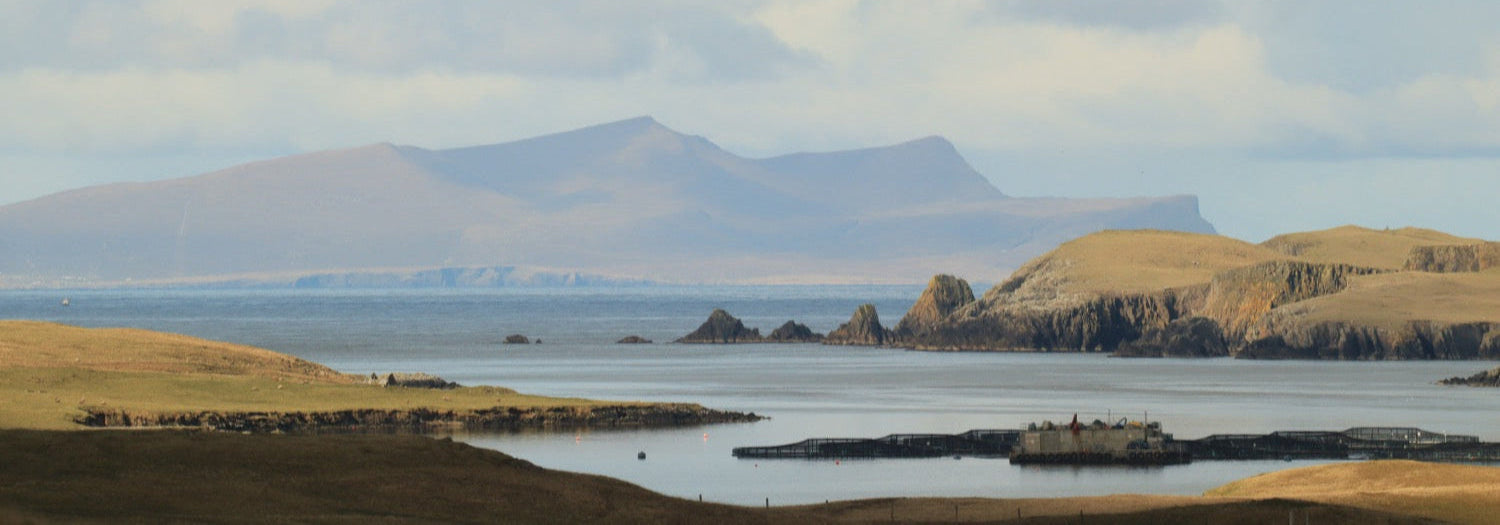 View to Foula from Walls Shetland mainland