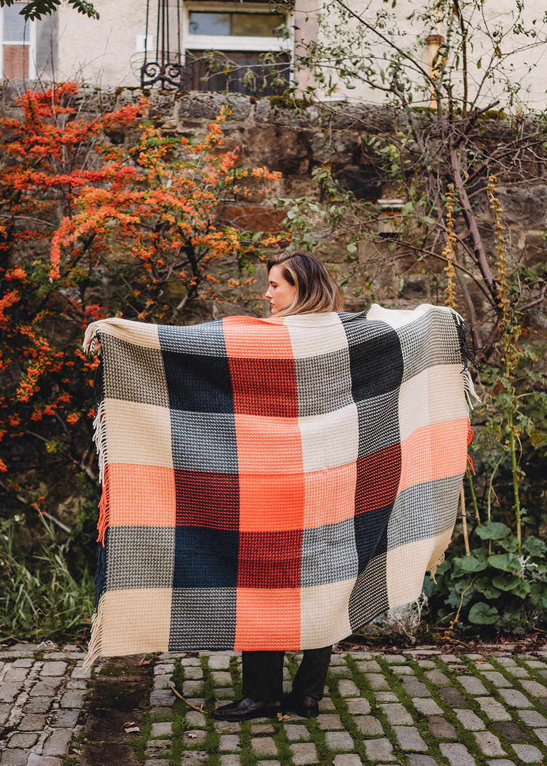 Waffle Patchwork Blanket Dune