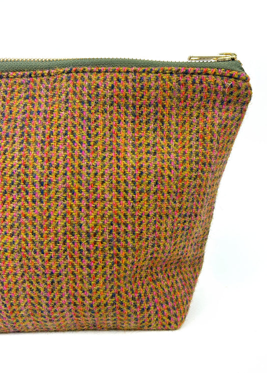 Wildflower Harris Tweed Zip Bag Large