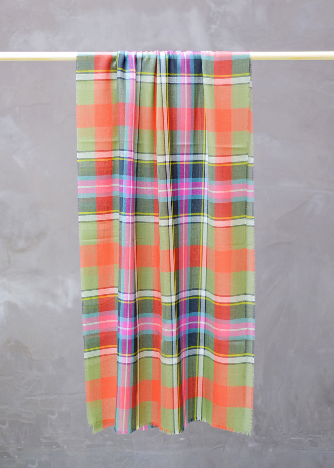 Super fine merino wool stole in the Bruce of Kinnaird tartan