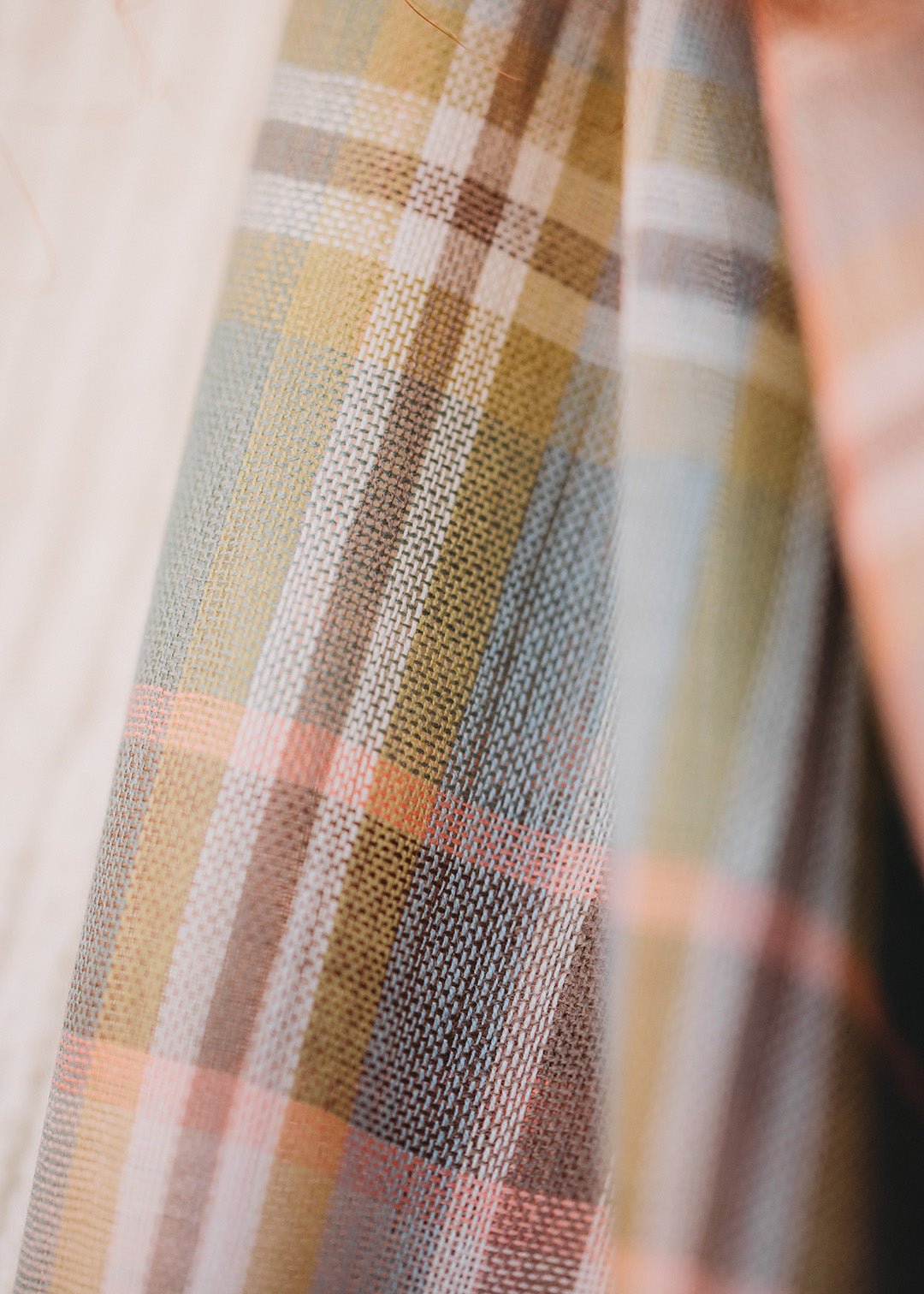 Alba Stole woven in extra fine merino wool in the Dundee Rose tartan.