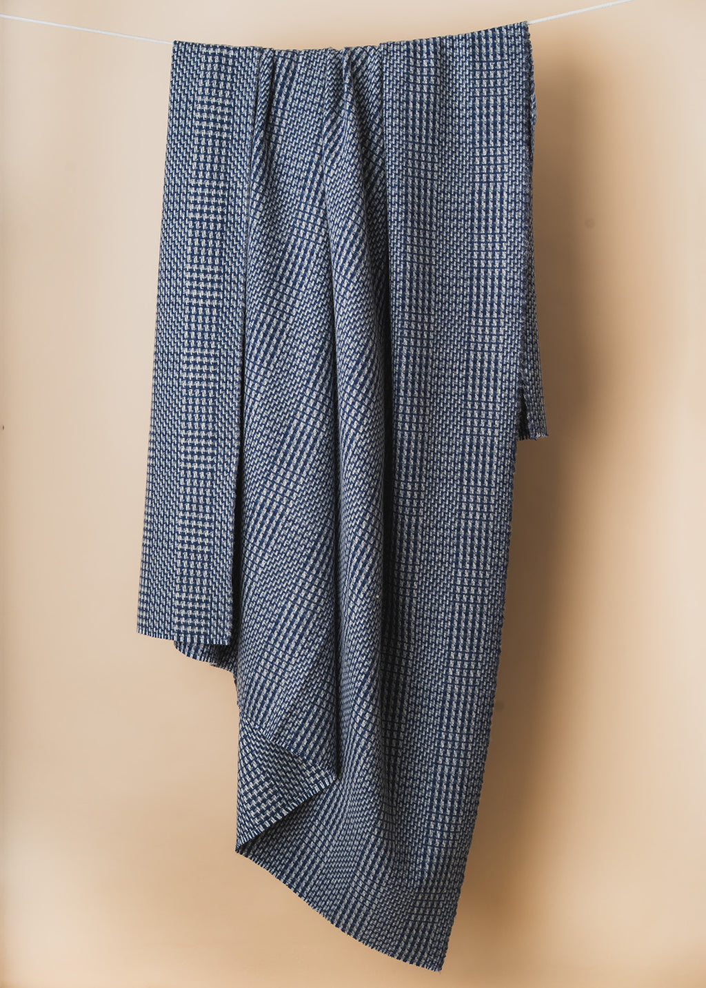 Blue Geometric Cashmere Throw