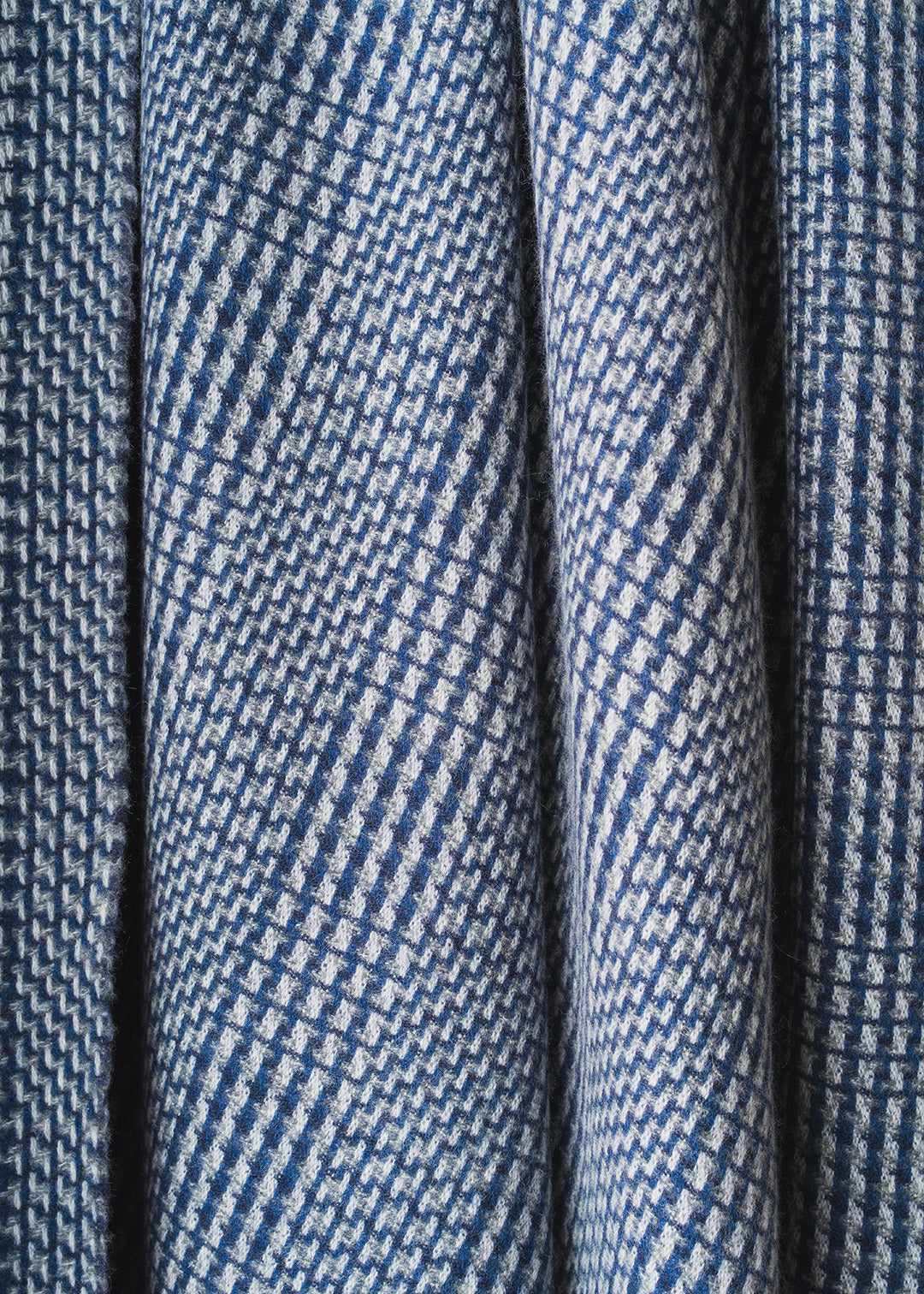 Blue Geometric Cashmere Throw