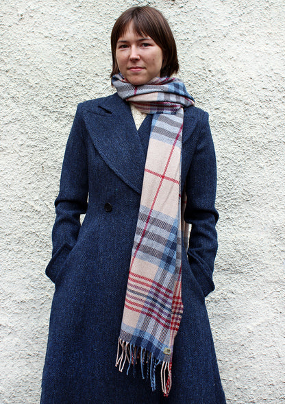 Bramble Plaid Wool Cotton Blanket Scarf