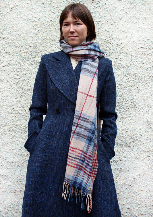 Bramble Plaid Wool Cotton Blanket Scarf