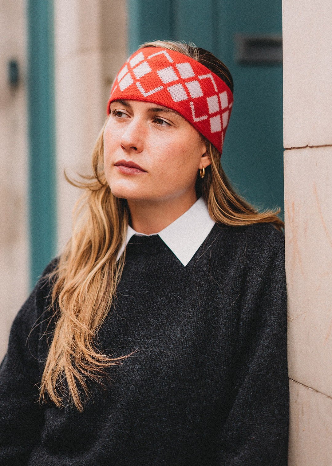 Diamond Headband Fire Red