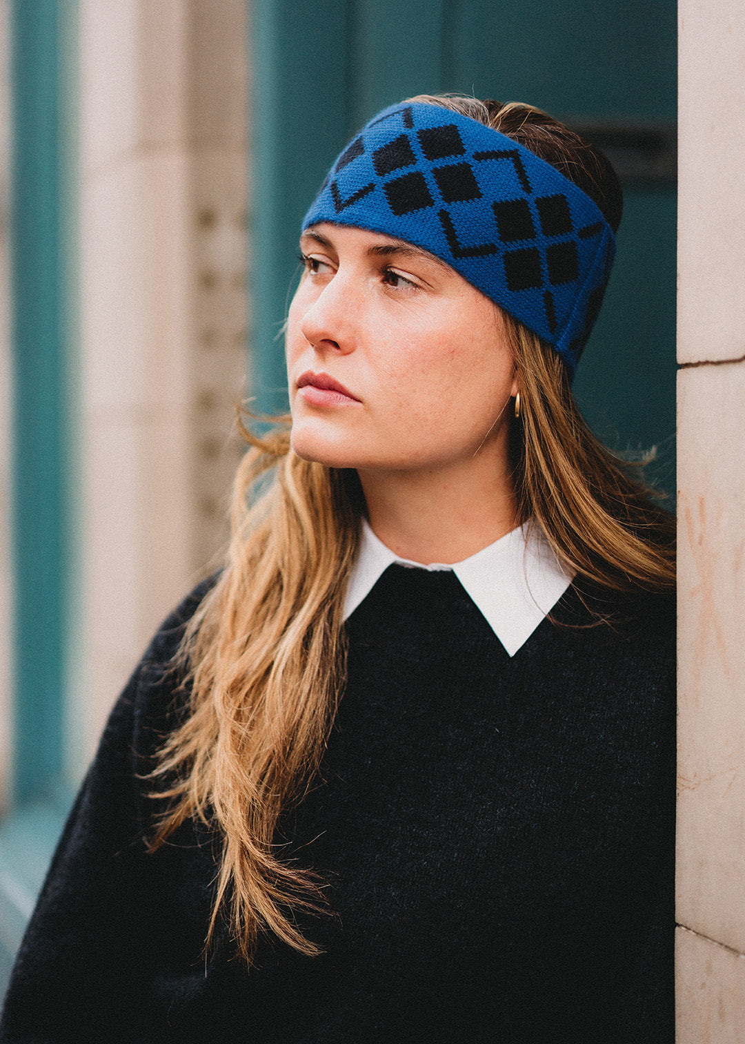 Diamond Headband Irn Blue
