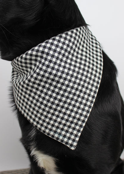 Dog bandana made from the classic Shepherds Check, the perfect stylish accessory for your pup