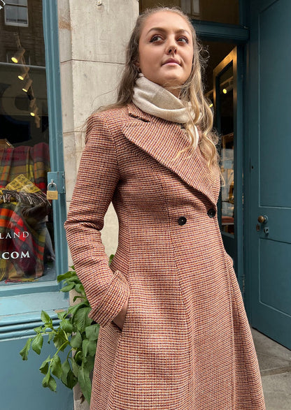 Harris Tweed Edith Coat Rust