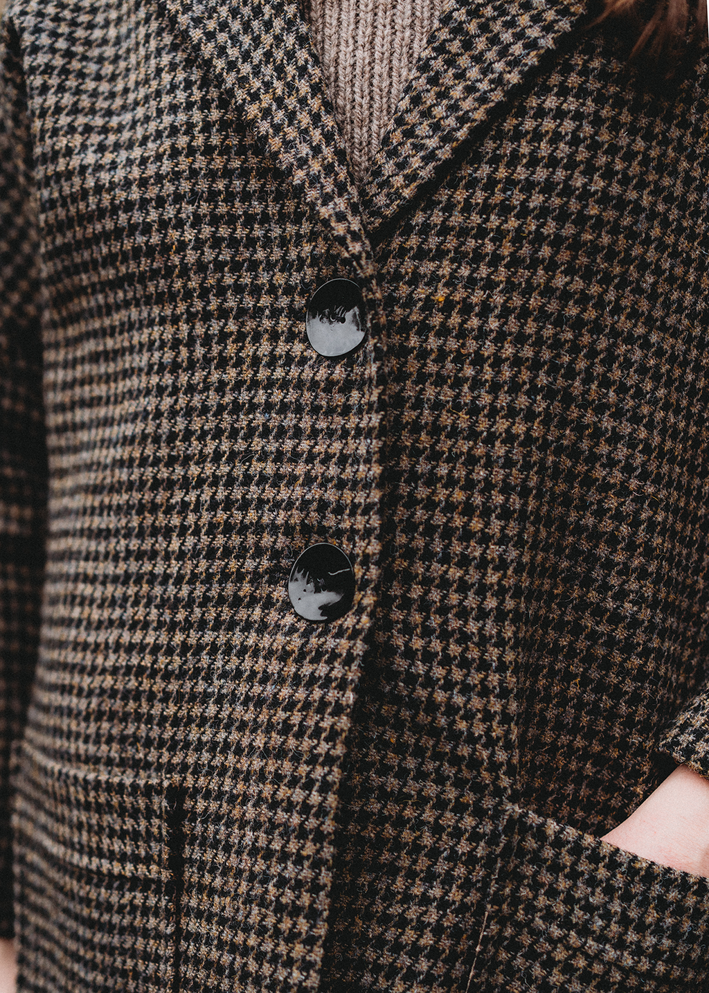 Harris Tweed Fiona Coat Cairn Houndstooth