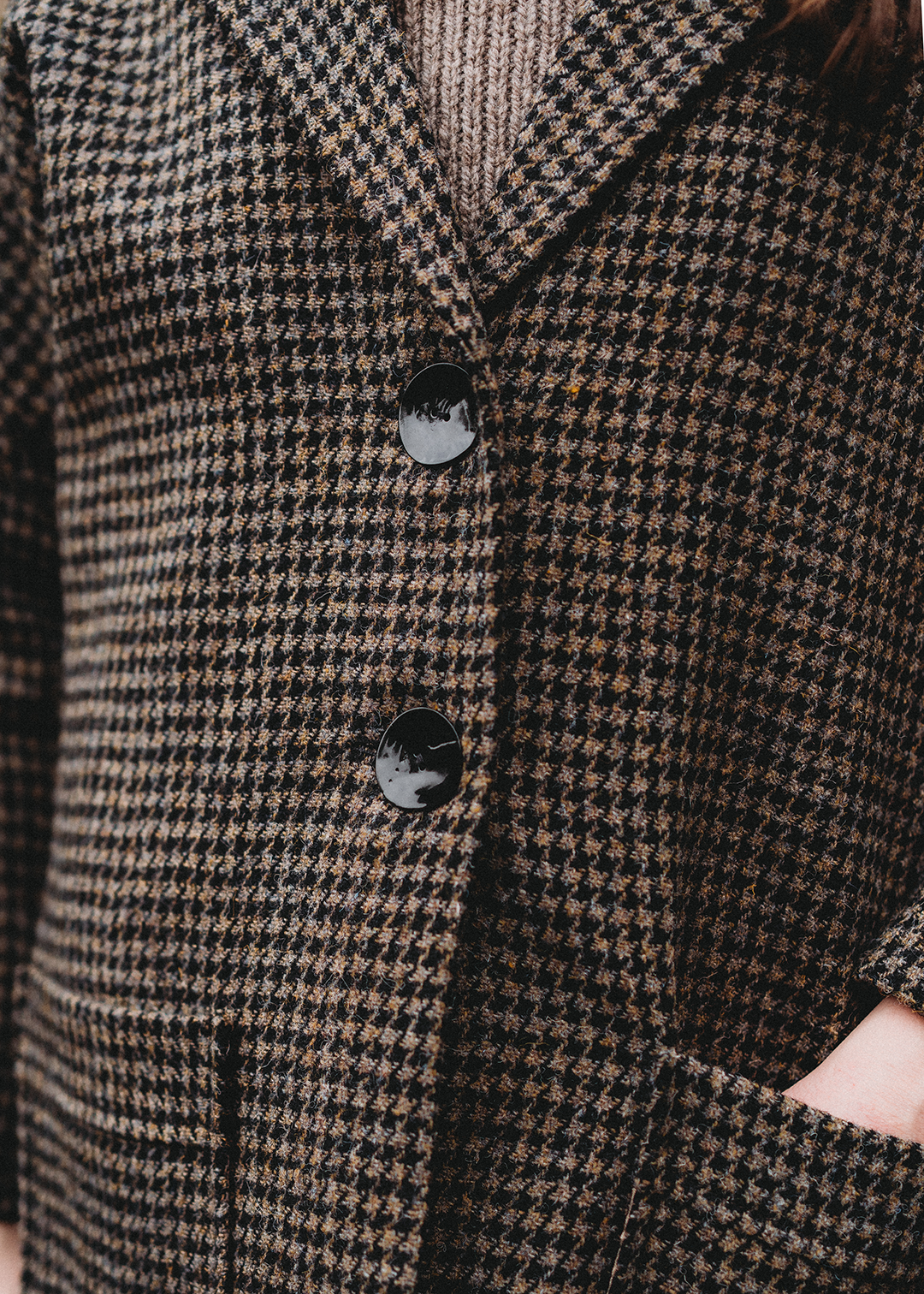 Harris Tweed Fiona Coat Cairn Houndstooth