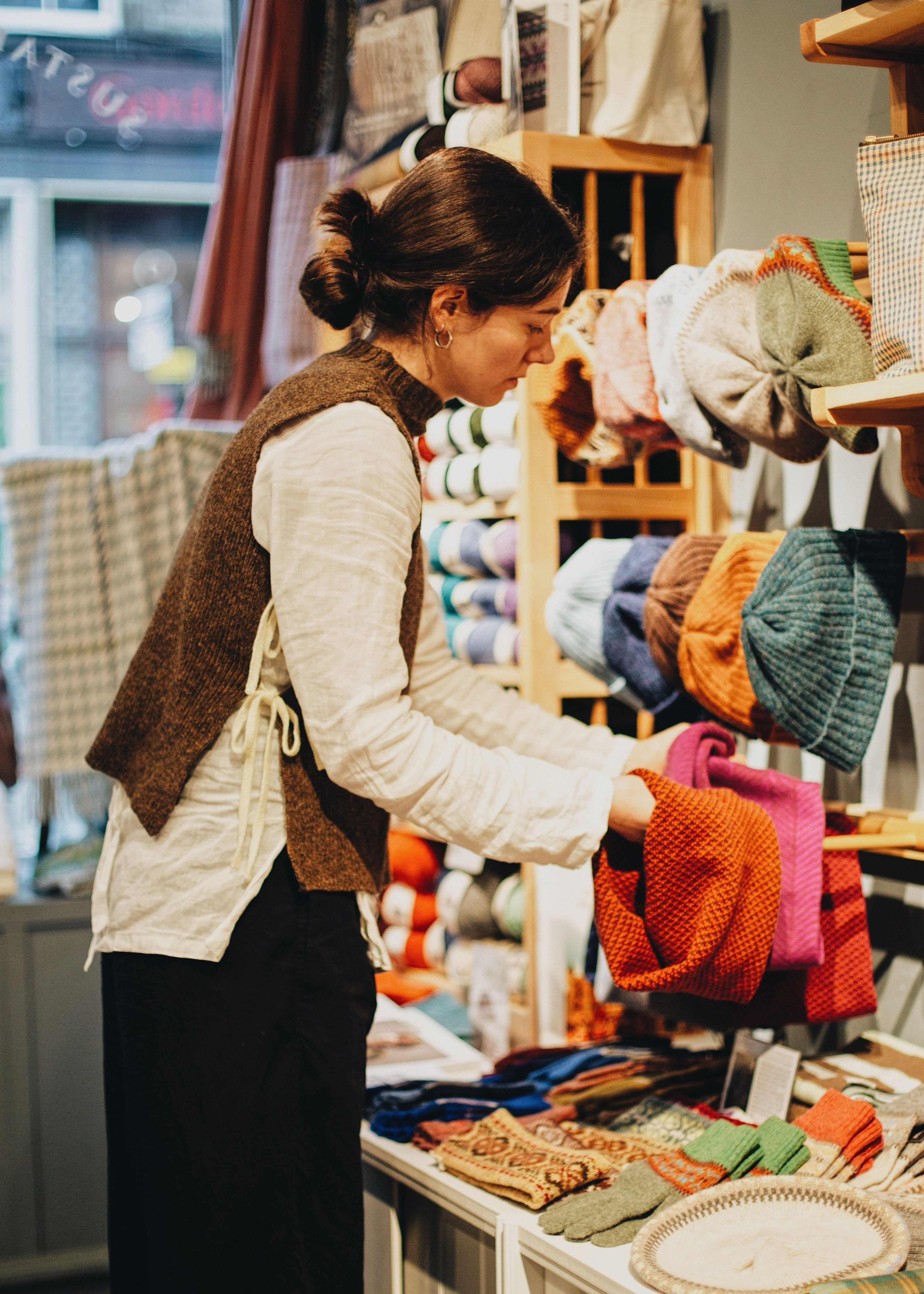 Flora in the Scottish Textiles Showcase shop.
