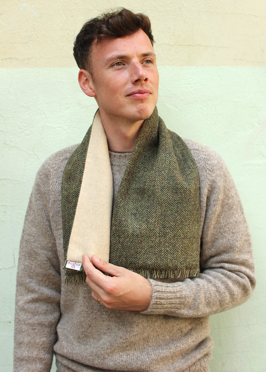 Harris Tweed Neck Warmer Greenfinch