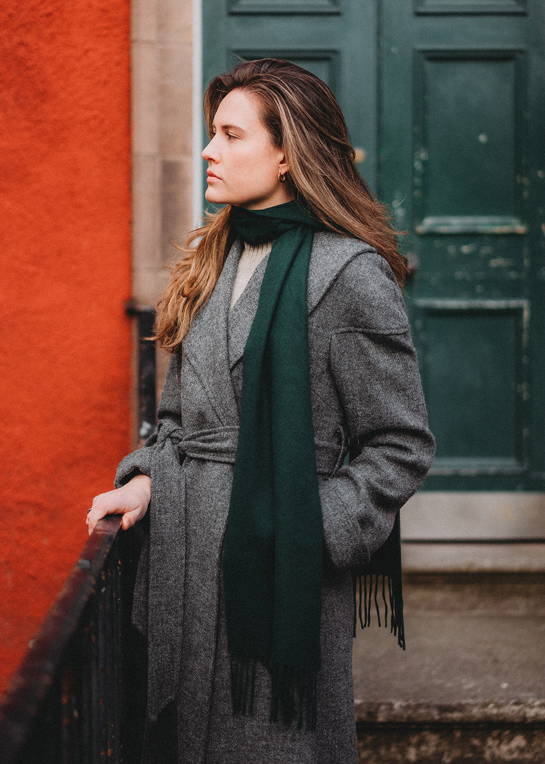 Bottle Green Cashmere Scarf