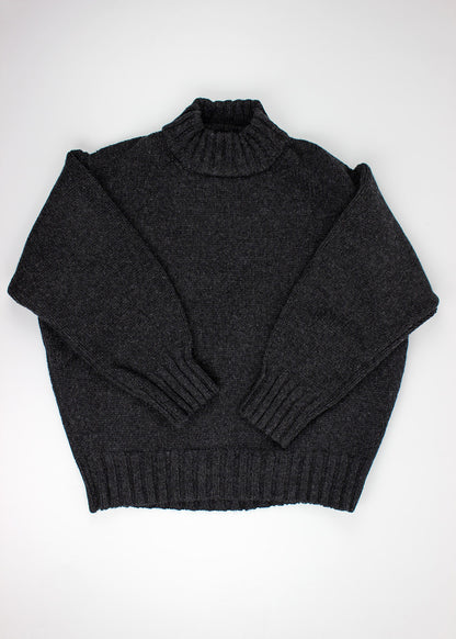 Lochleven Lambswool Jumper Charcoal