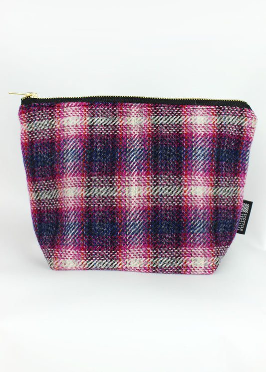 Orchid Harris Tweed Zip Bag Large