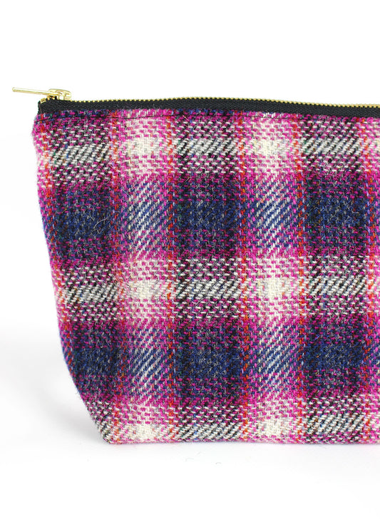 Orchid Harris Tweed Zip Bag Large