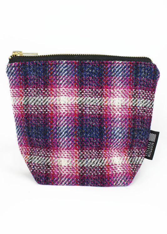 Orchid Harris Tweed Zip Bag Small