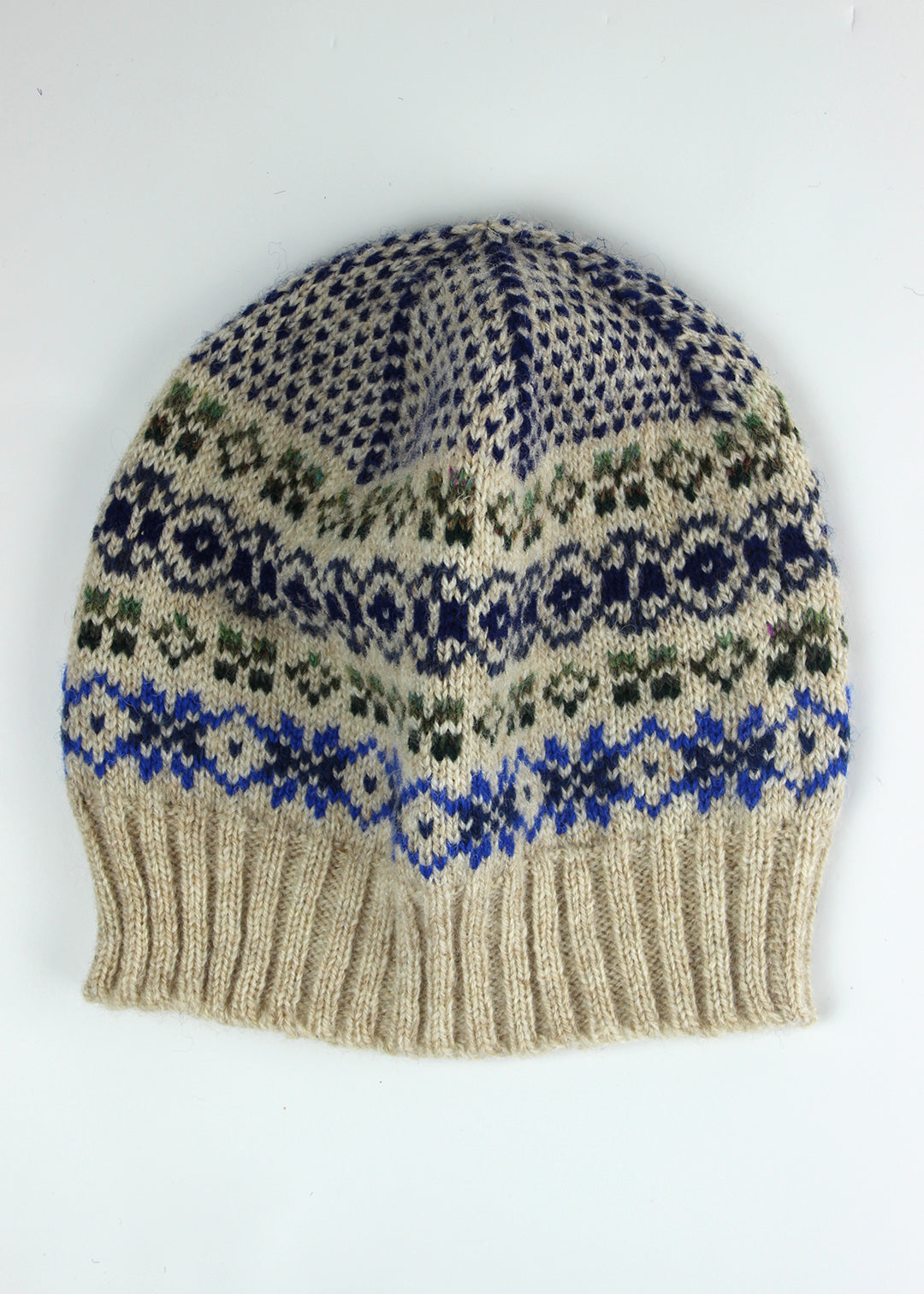 Shetland Fair Isle Hat Grey