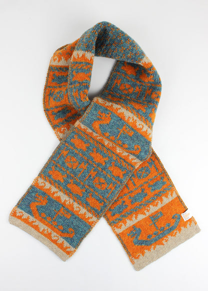 Shetland Mini Scarf Orange