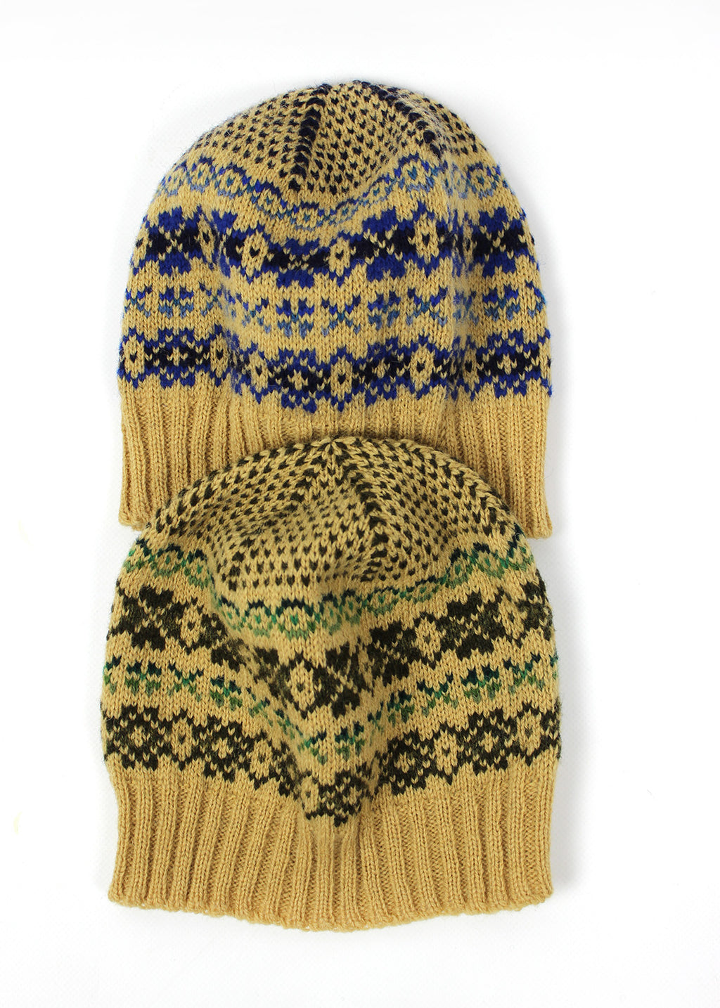 Shetland Fair Isle Hat Ochre
