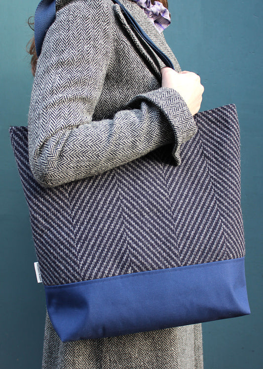 These pure wool shopper bags have been exclusively made for our shop using quality 100% wool, woven in Scotland.